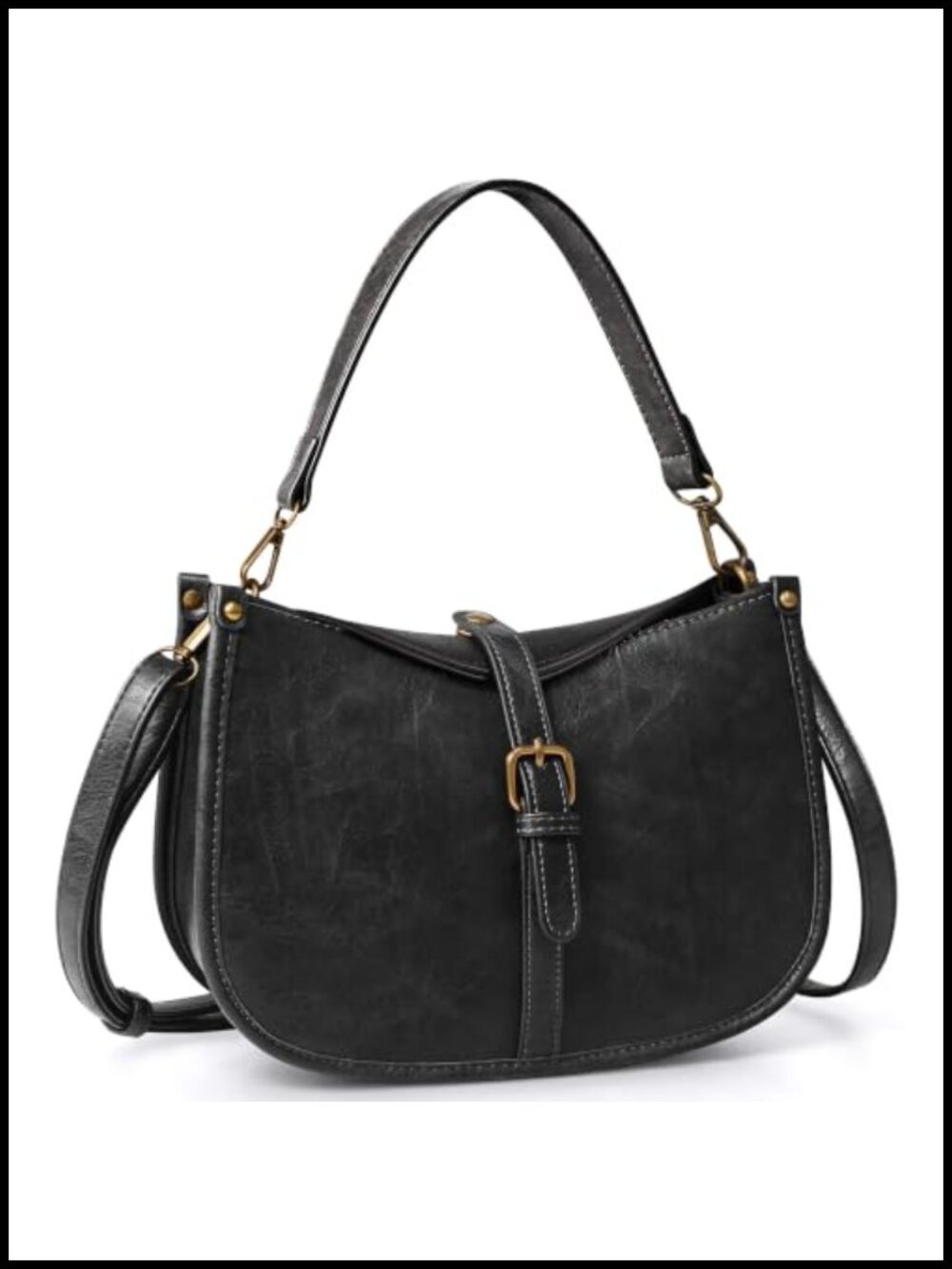Vegan Leather Vintage Shoulder Crossbody Purse Hobo Handbag